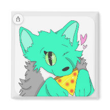 Sapphire Pizza Magnet