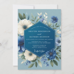 Sapphire Poetic Bloom Hochzeit Einladung