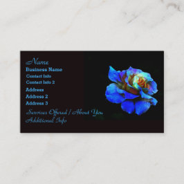 Sapphire Rainbow Rose Business Cards Visitenkarte