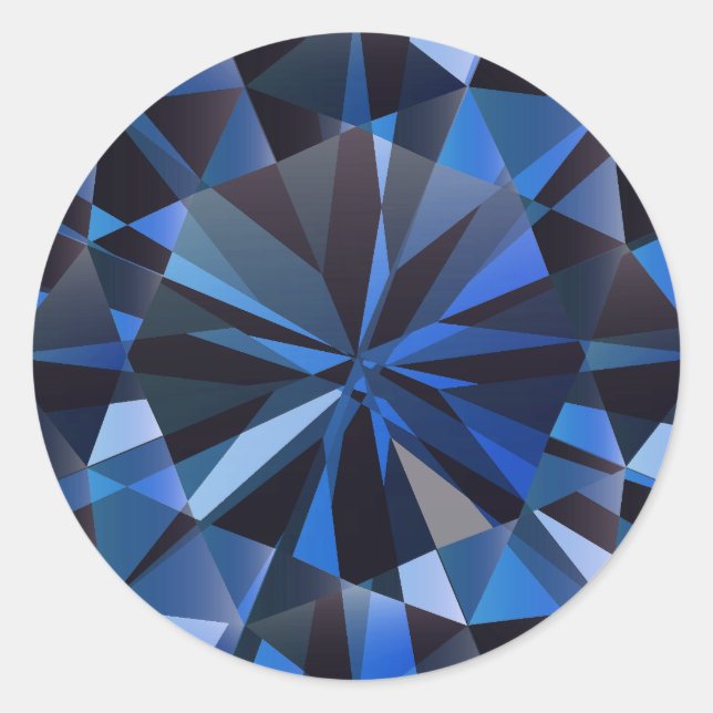 Sapphire Runder Aufkleber (Vorderseite)