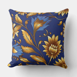 Sapphire Starlit Symphony Botanical Kissen