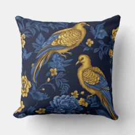 Sapphire Starlit Symphony Botanical Kissen