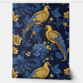 Sapphire Starlit Symphony Botanical Tapete