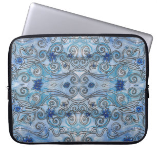 Sapphire Swirls Design auf einer Laptop-Hülle / ei Laptopschutzhülle