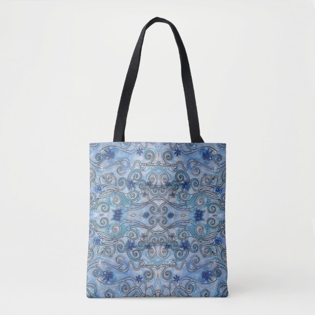 Sapphire Wirbel Tote Bag (Vorderseite)