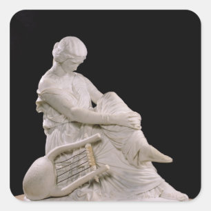 Sappho, 1852 quadratischer aufkleber