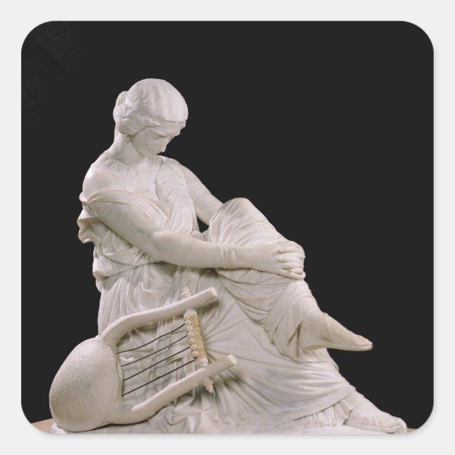 Sappho, 1852 quadratischer aufkleber (Vorderseite)