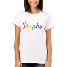 Sappho Rainbow Script-T - Shirt