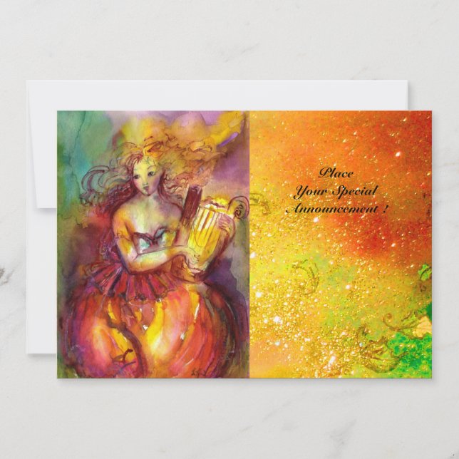 SAPPHO, TANZ, MUSIK UND POETRY, Glitzern Einladung (Vorderseite)