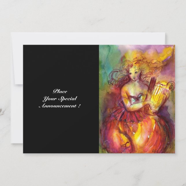 SAPPHO,TANZMUSIK UND POETRY,Gold Glitzern Ankündigung (Vorderseite)