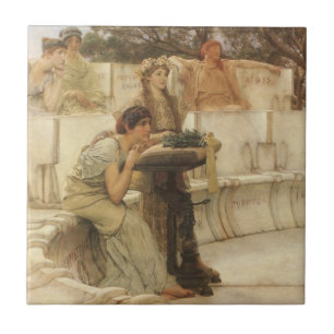 Sappho und Alcaeus von Sir Lawrence Alma Tadema Fliese