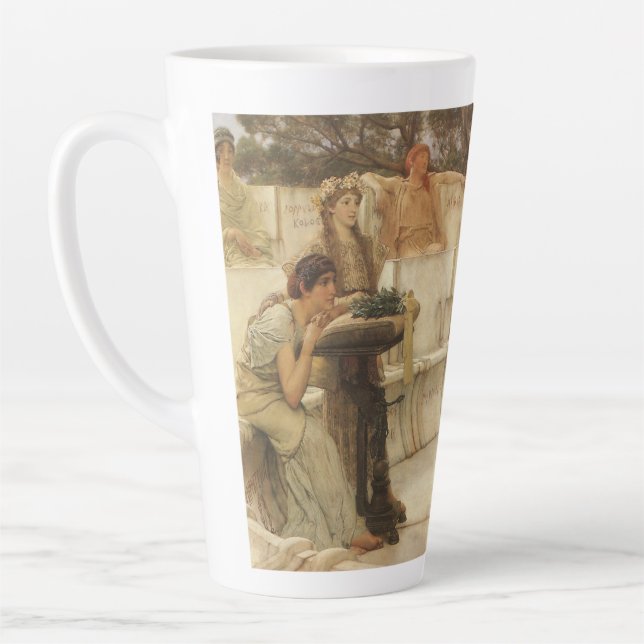 Sappho und Alcaeus von Sir Lawrence Alma Tadema Milchtasse (Links)