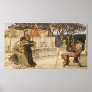 Sappho und Alcaeus von Sir Lawrence Alma Tadema Poster