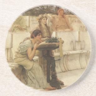 Sappho und Alcaeus von Sir Lawrence Alma Tadema Untersetzer