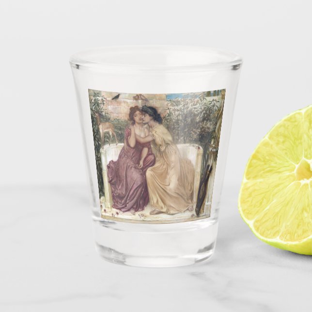 Sappho und Erinna in einem griechischen Garten (le Schnapsglas (Vorderseite)