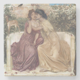 Sappho und Erinna in einem griechischen Garten (le Steinuntersetzer