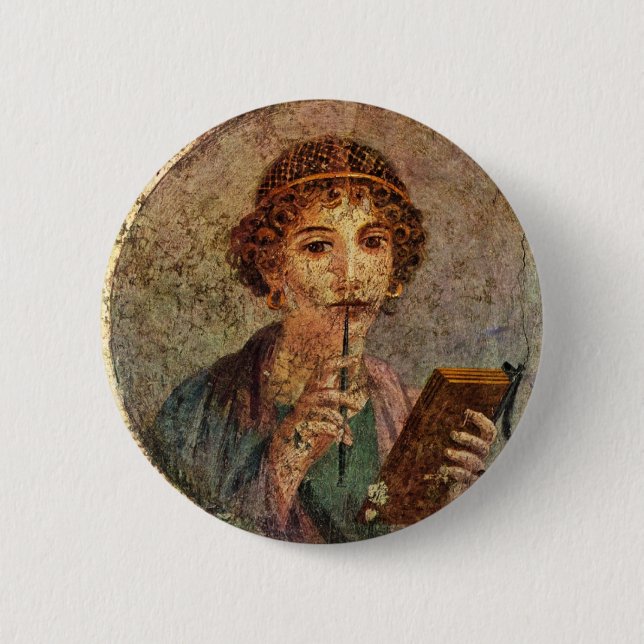 Sappho von Lesbos Button (Vorderseite)