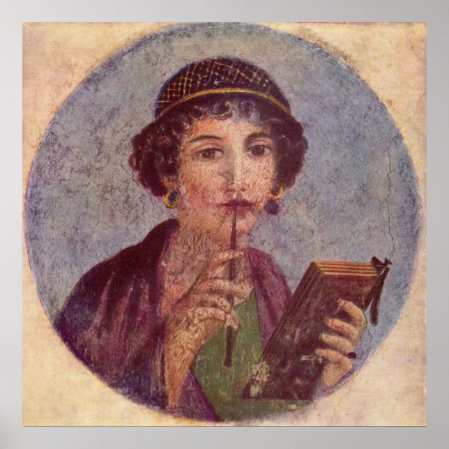 Sappho von Pompeii Poster (Vorne)