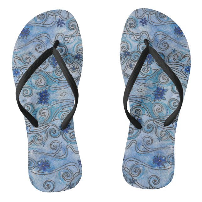 Sapphre-Wirbel-Design auf Flip Flops (Fußbett)