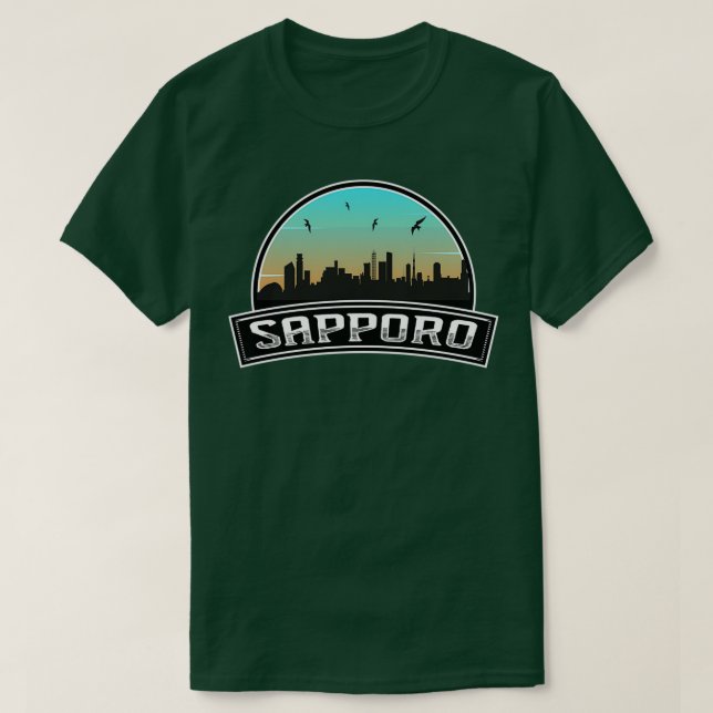 Sapporo Japan Skyline Japan Souvenir T-Shirt (Design vorne)