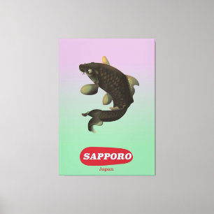 Sapporo Japan Vintage Reiseposter im Stil der Verg Leinwanddruck