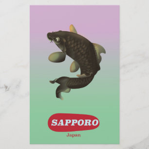 Sapporo Japan Vintages Tourismusposter Briefpapier
