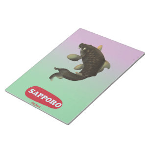 Sapporo Japan Vintages Tourismusposter Notizblock