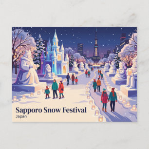 Sapporo-Schneefestival Japan Postkarte
