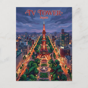 Sapporo TV-Turm Japan Postkarte