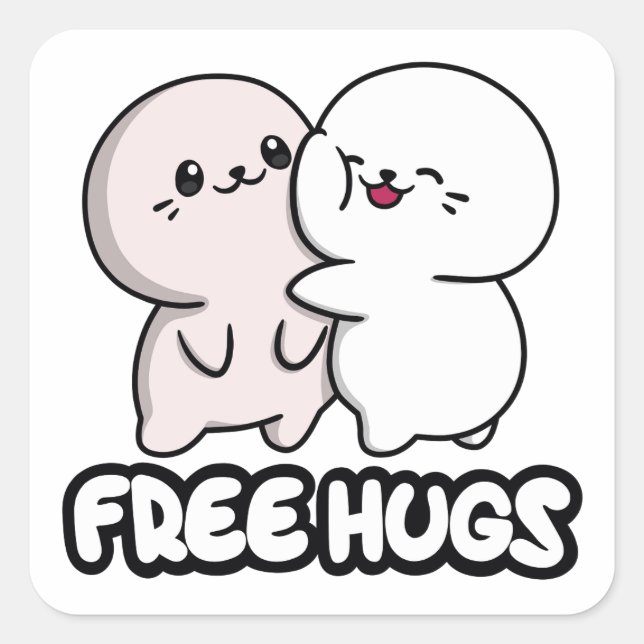 Sappys FREE HUGS Aufkleber (Vorderseite)