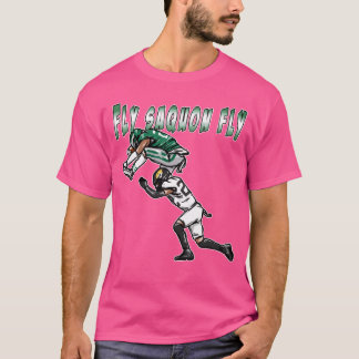 Saquon Barkley Backward Hurdle Eagles Cartoon T-Shirt