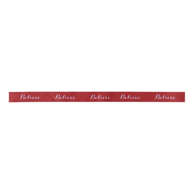 Sara Custom Matching Ribbon Glaube Red Satinband (Vorderseite)