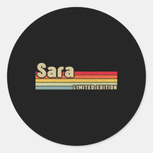 Sara Gift Name Personalisiert Geburtstag Spaß Weih Runder Aufkleber