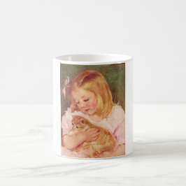 Sara Holding a Cat (von Mary Cassatt) Kaffeetasse