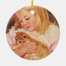 Sara Holding a Cat (von Mary Cassatt)