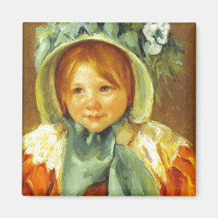 Sara im grünen Häubchen. ca. 1901, Mary Cassatt Magnet