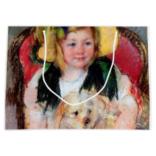 Sara mit ihrem Hund, Cassatt Große Geschenktüte