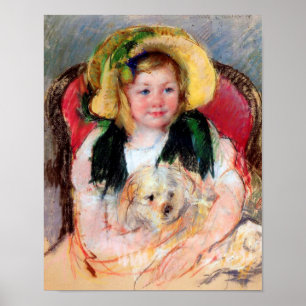 Sara mit ihrem Hund, Cassatt Poster