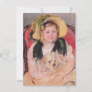 Sara mit ihrem Hund (von Mary Cassatt) Grußkarte