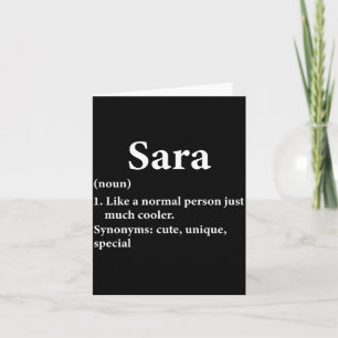 Sara Name Definition lustig D Karte