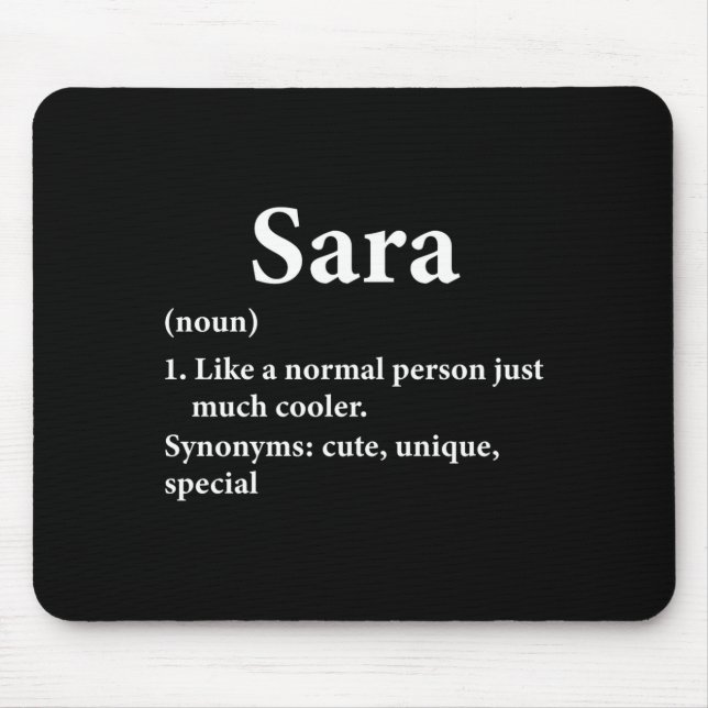 Sara Name Definition Lustig D  Mousepad (Vorne)