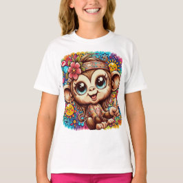 Sara the Peace Monkey Kids T-Shirt