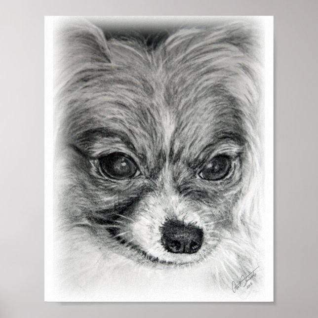 Sara Zeichnend Poster (Vorne)