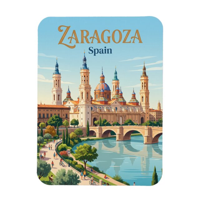 Saragossa, Spanien Magnet (Vertikal)