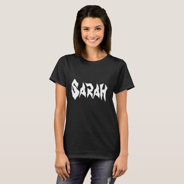 Sarah aus Orphan Black dstress Schriftart T-Shirt (Vorne ganz)