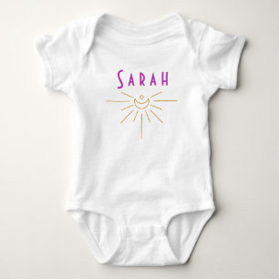 Sarah Baby Name Romper Sunshine Boho Hippie Gesche Strampler