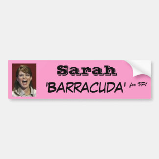 Sarah "Barracuda" für VP! Autoaufkleber