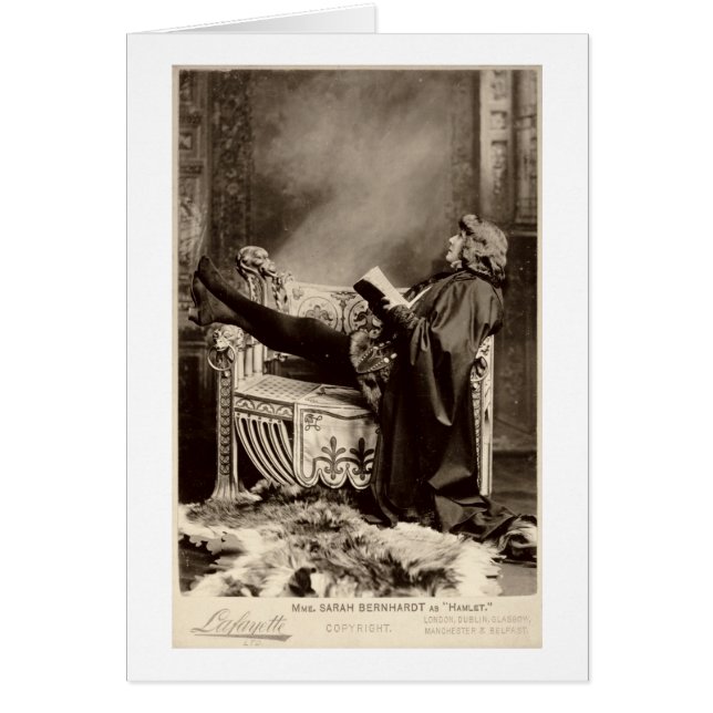 Sarah Bernhardt (1844-1923) als Hamlet 1899 (Vorne)