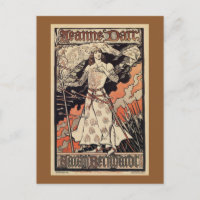 Sarah Bernhardt als Joan von Arc Vintag Theater un
