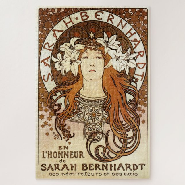 Sarah Bernhardt: Ein Mucha-Meisterwerk Puzzle (Vertikal)